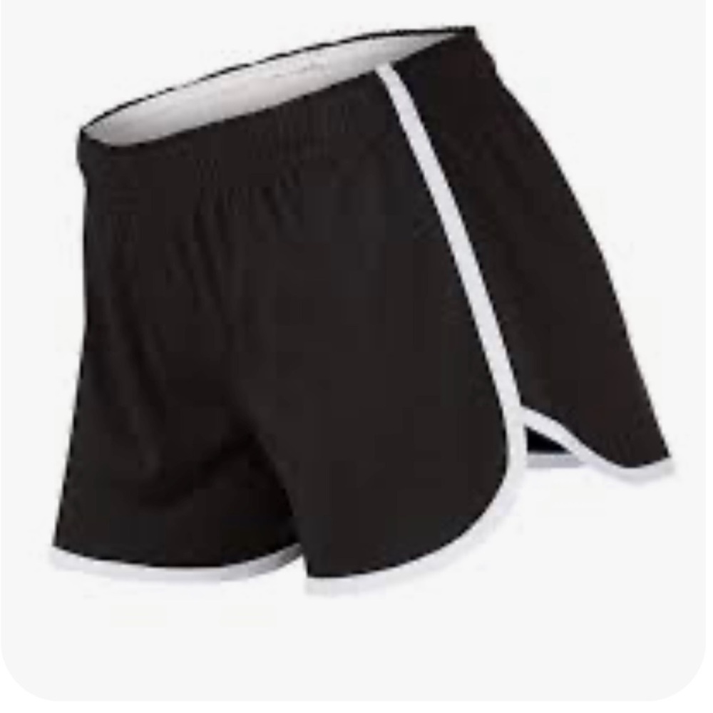 Soffe Women's Black and White Athletic Shorts